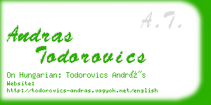 andras todorovics business card